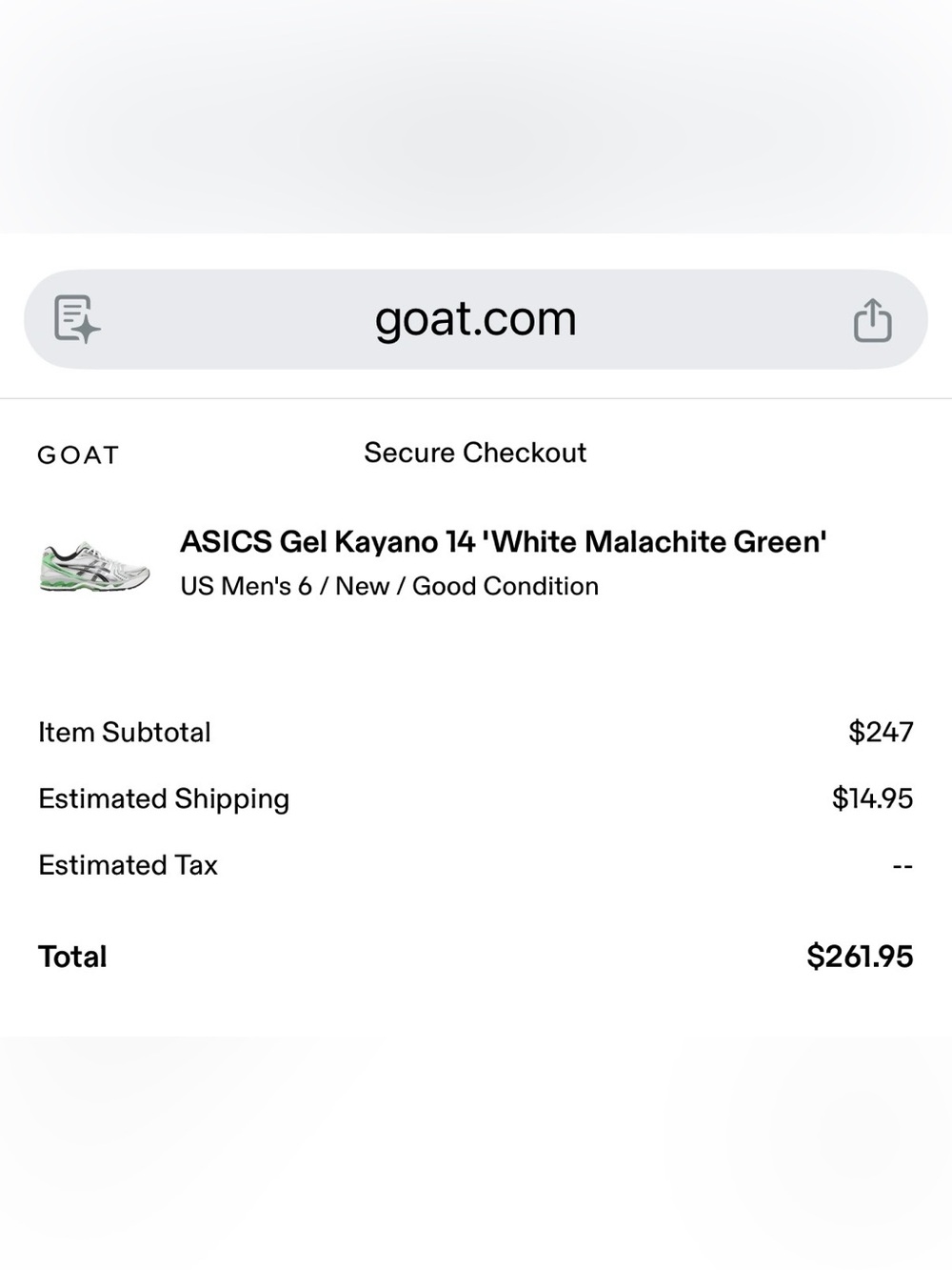 Asics Gel-Kayano 14 White / Malachite Green Sneakers Silver / Asics - US / US - Picture 2 of 7